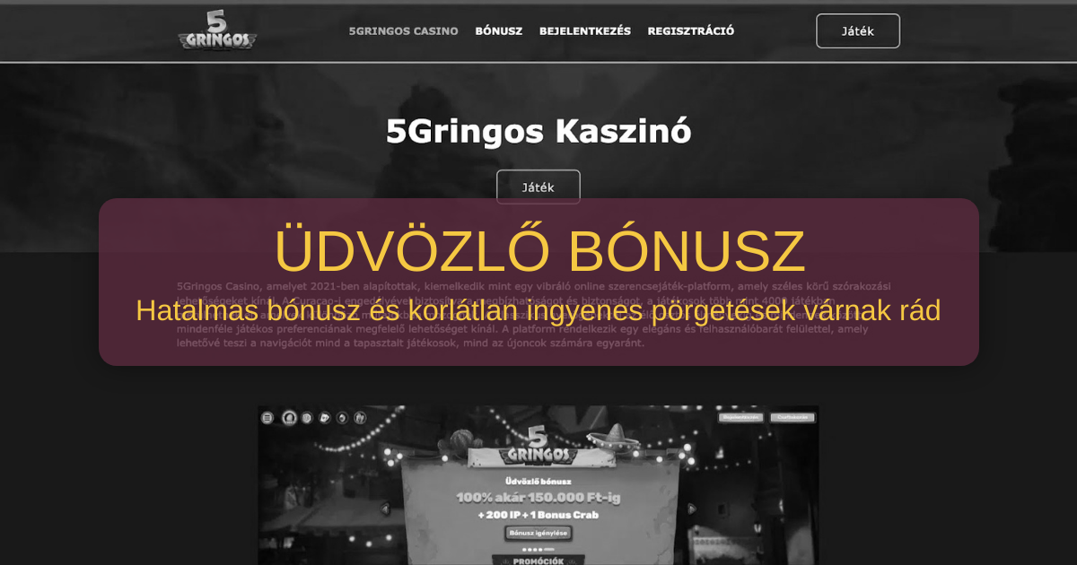 5Gringo Casino welcome bonus